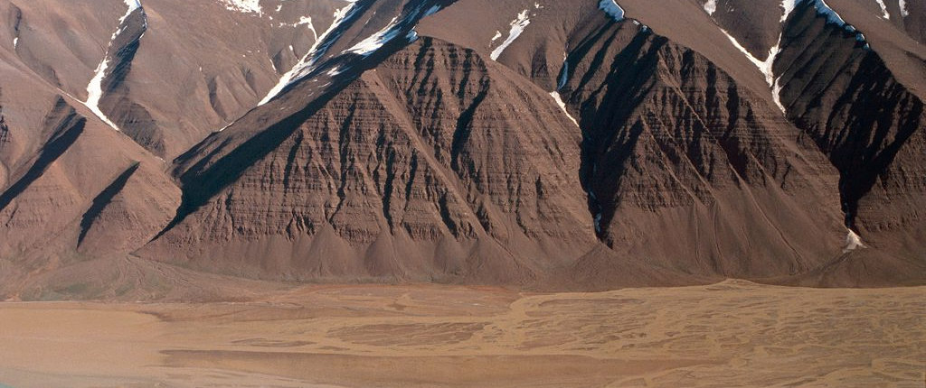 Red colored mountains