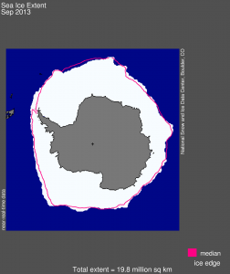 Antarctic sea ice extent for September 2013 Antarctic sea ice extent for September 2013 