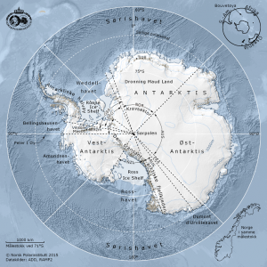 map over Antarctica